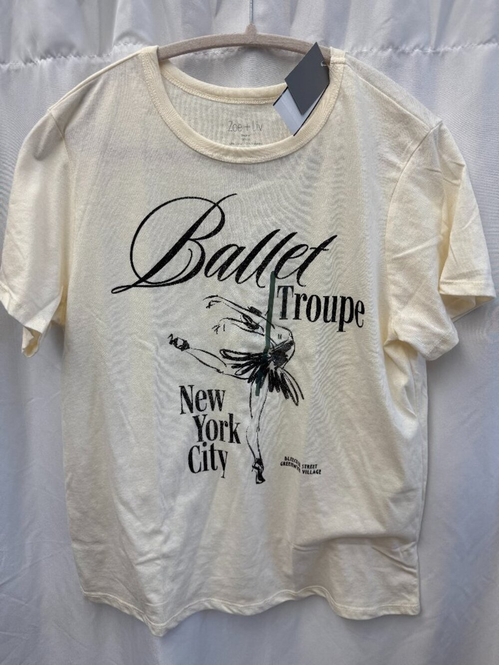 Zoe + Liv Ballet Graphic Tee Womens Medium NWT